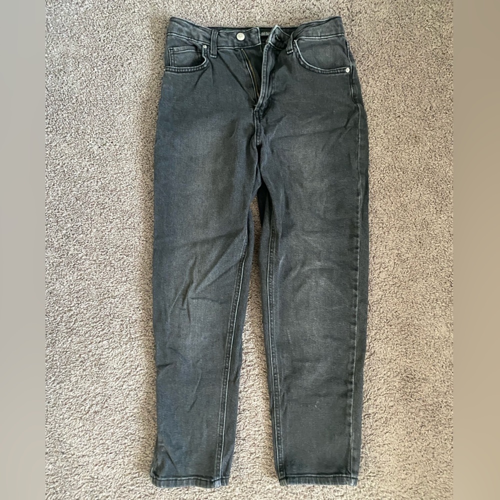Black Wash Mom Jeans